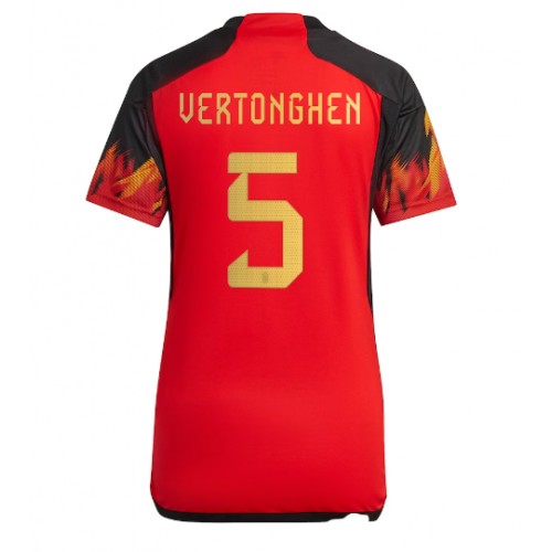 Dámy Fotbalový dres Belgie Jan Vertonghen #5 MS 2022 Domácí Krátký Rukáv